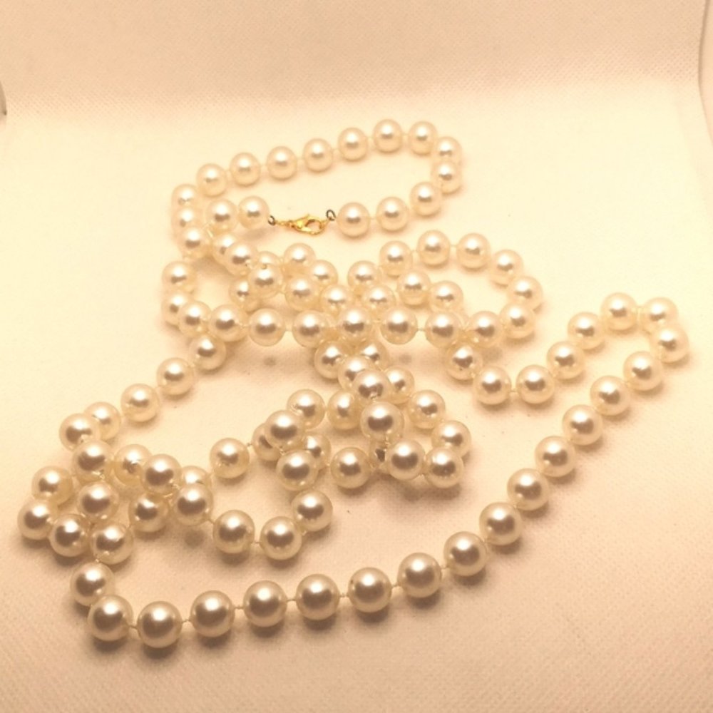Super Long Strand Of Faux Pearls